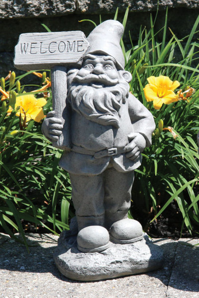 Lazy Daze Gnome Sculpture Welcome Sign Lawn Decorative Artwork